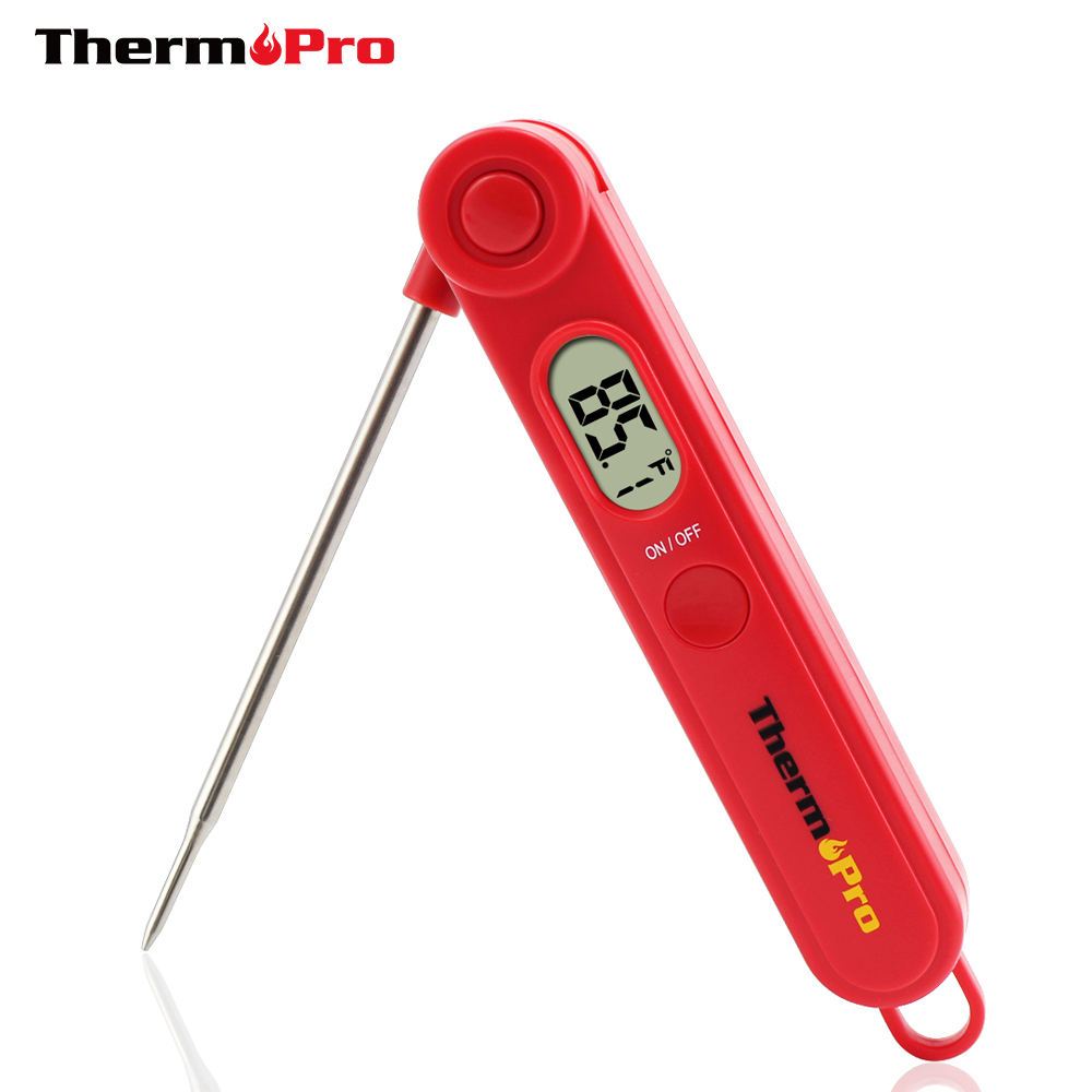 ThermoPro รุ่น TP-O3B เทอร์โมมิเตอร์วัดอุณหภูมิอาหาร แบบเสียบ พับเก็บได้ Foldable Digital Instant Read Thermometer