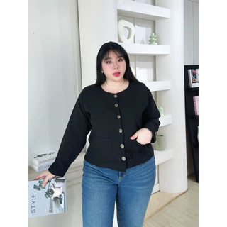 T67 เสื้อคลุมแขนยาว ผ้าฟลอร่า สำหรับสาวอวบ อก38-52 ❌ไม่ต้องเผื่อไซส์นะคะ❌
