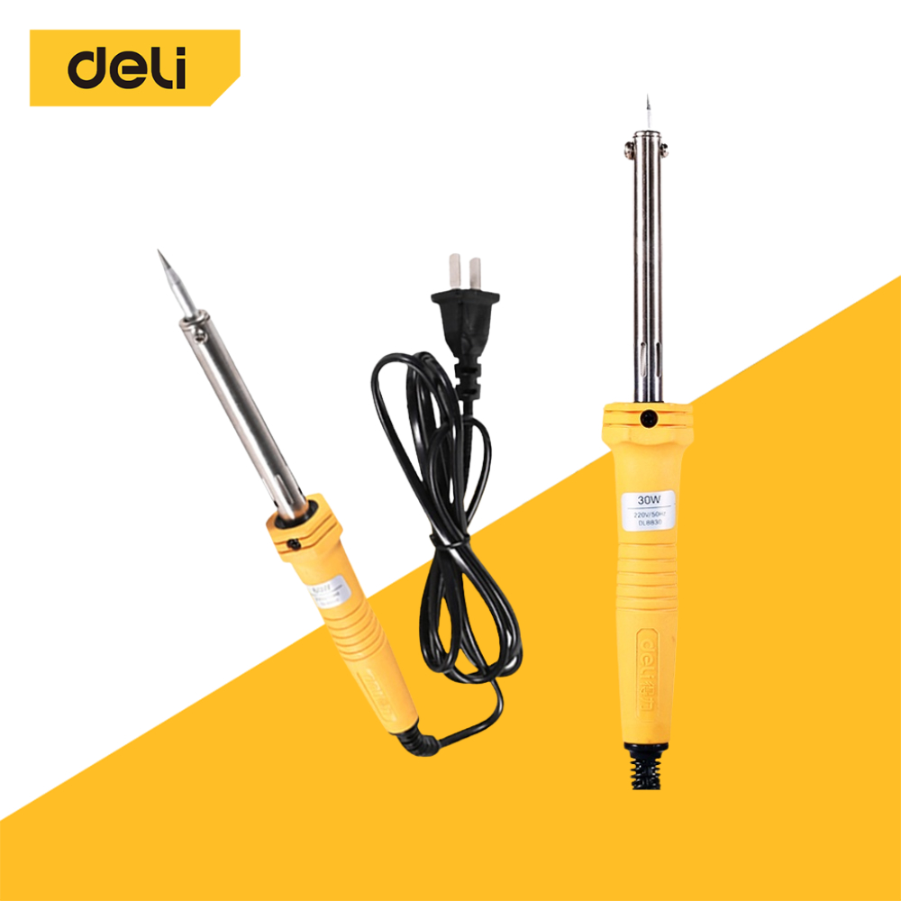 Deli หัวแร้งปากกาไฟฟ้า หัวแร้งไฟฟ้า หัวแร้งแช่ ด้ามปากกา หัวแร้งปากกา หัวแร้งบัดกรี หัวแร้ง 60W Soldering Iron