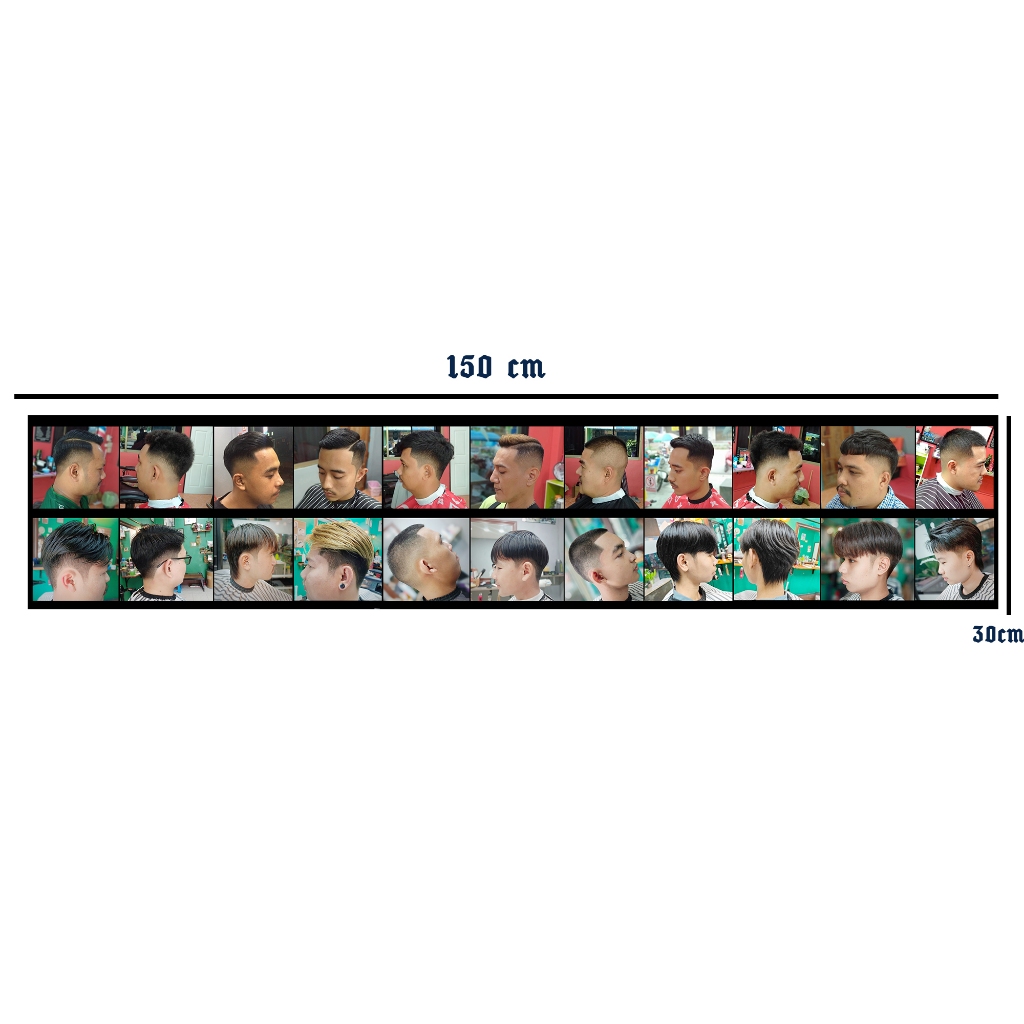 ป้ายไวนิลทรงผมชายขนาด 150x30cm ราคา ถูกที่สุด ดีลบีเคเค