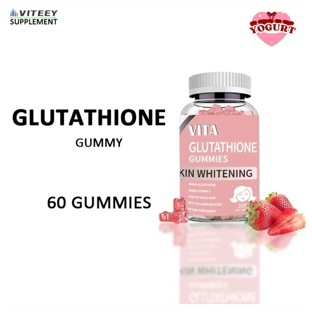 VITA Radiant Gummies คอลลาเจนกลูตาไธโอนแบบเคี้ยว 60 ชิ้น