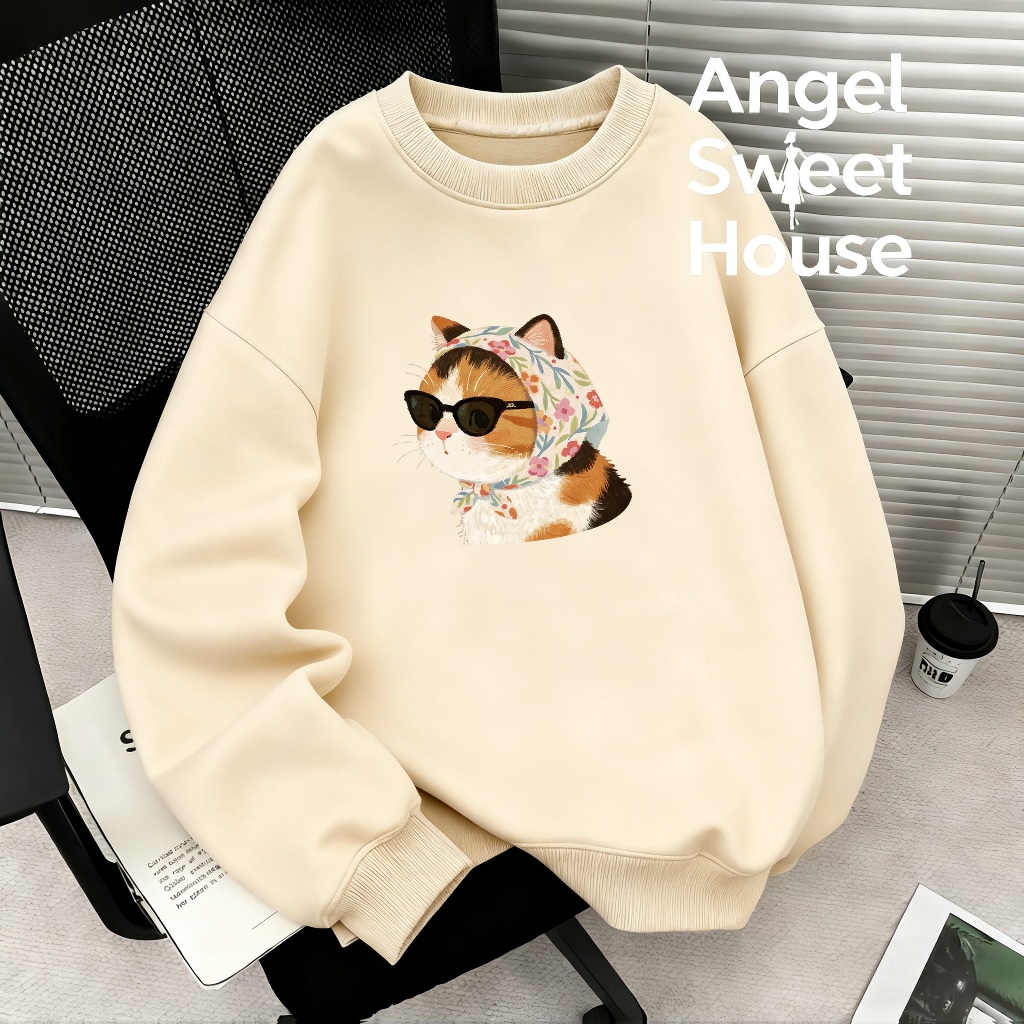 (จัดส่งตลอด 24 ชั่วโมง）Angel Official oversize ทันสมัย เกาหลี เสื้อแขนยาว หลวม เสื้อยืด  เสื้อ เสื้อคอกลม พลัสไซส์ Y245 ราคา ถูกที่สุด ดีลบีเคเค แกลเลอรีภาพที่ 6