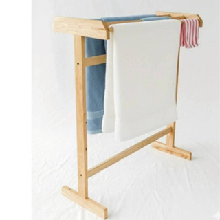 ราวตากผ้า ราวไม้ยางพารา 4 สาย