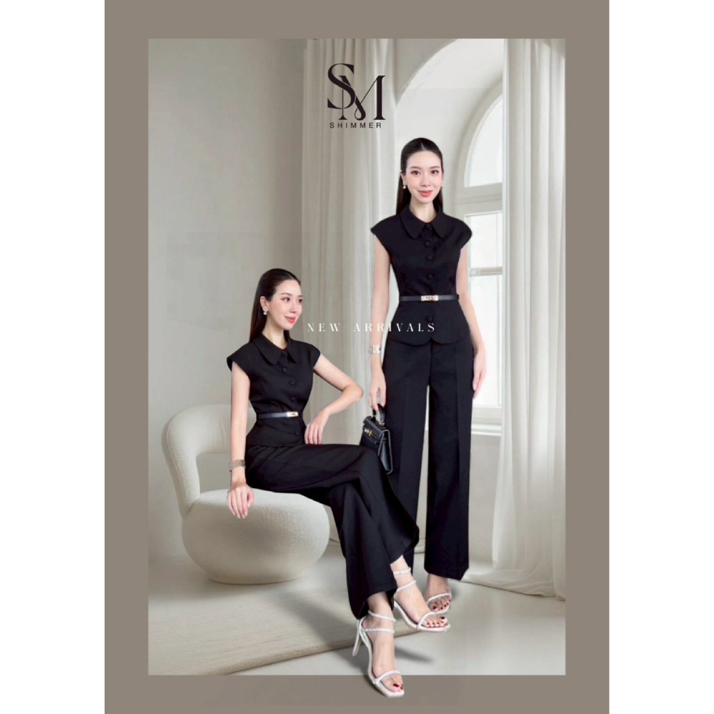 N งานป้าย Shimmer Set ชุดเซ็ท3ชิ้น เสื้อกางเกงขายาว