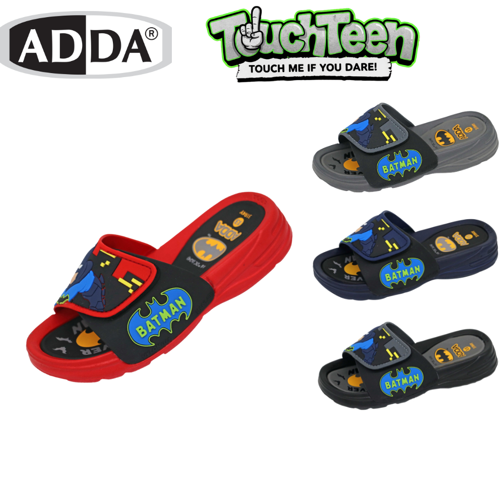 ADDA 31R4Y-B1 (BATMAN) รองเท้าเด็กชาย แบทแมน แตะสวม PVC ทนทาน กันลื่น (ไซต์28-35)TouchTeen พร้อมส่ง!