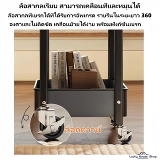 ชั้นวางของเหล็ก มีล้อ ชั้นรถเข็น สีพาสเทล รูปงานจริง!! ใช้งานได้เอนกประสงค์ ใช้วางในครัว ใช้วางหนังสือ โครงเหล็ก กันสนิม