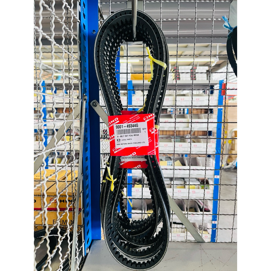 สายพานหน้าเครื่อง HINOเมก้า วิคเตอร์ J08,J05 แพ๊ค2เส้น แท้เบิกศูนย์  FC9J,FG8J,FL8J และอีกหลายๆรุ่น 