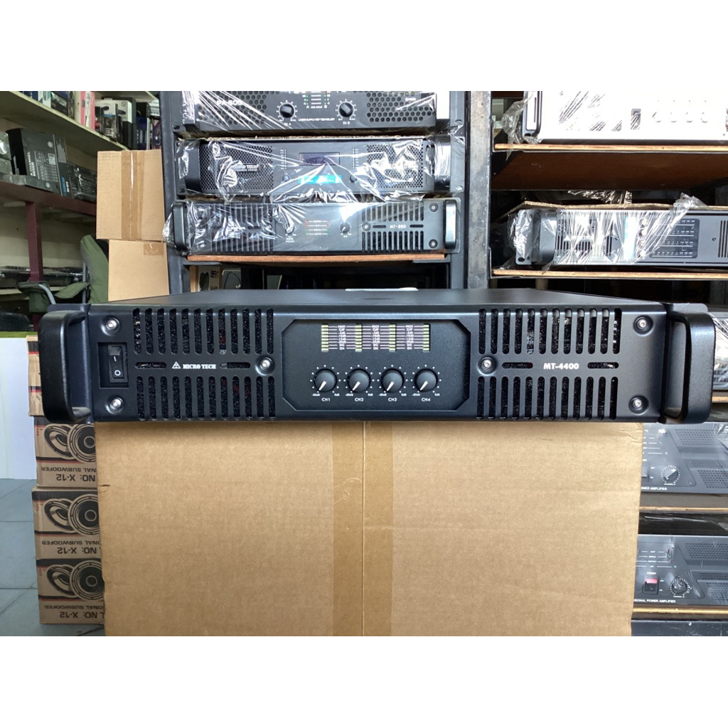 แอมป์ขยาย4CH MICRO TECH MT-4400 คลาสH 400W X 4CH 8โอม 600W X 4CH 4โอม