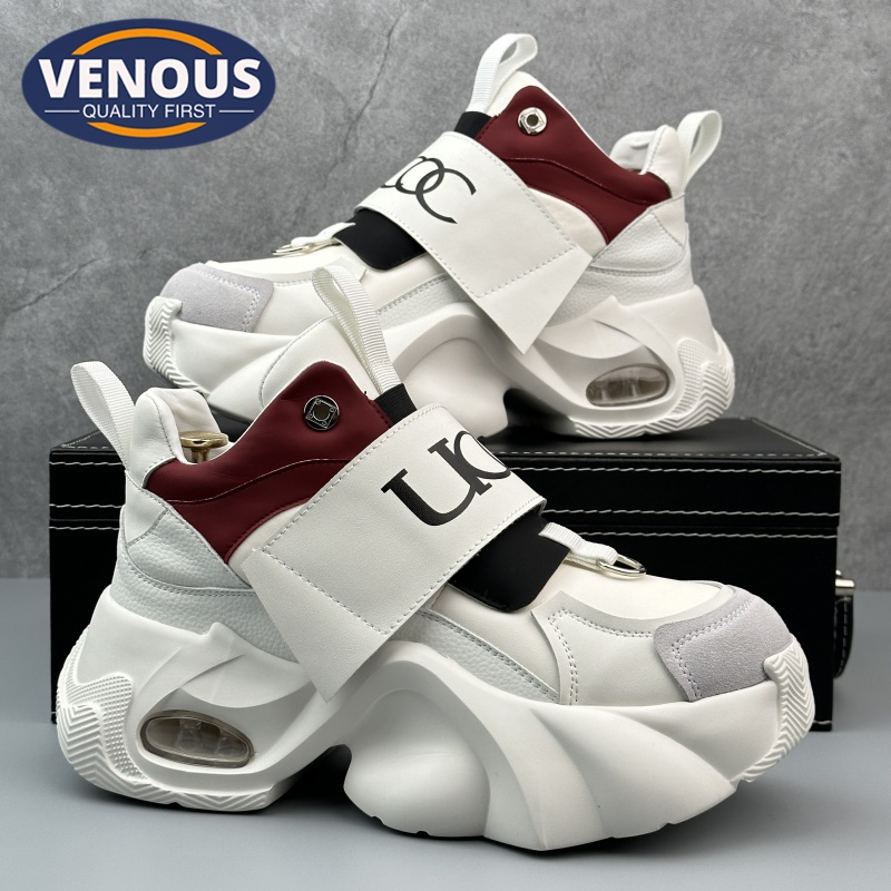 【Venous】2025 รองเท้าสีขาว หนาว สำหรับผู้ชาย รองเท้ากีฬายางผู้ชาย