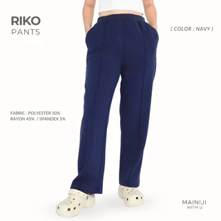 Riko - Super Soft Pants ริโกะซูเปอร์ซอฟ กางเกงขายาวทรงตรงผ้าสเวตเกรดพรีเมี่ยม เนื้อนุ่มเด้ง ยืดหยุ่นสูงลุกนั่งสะดวก