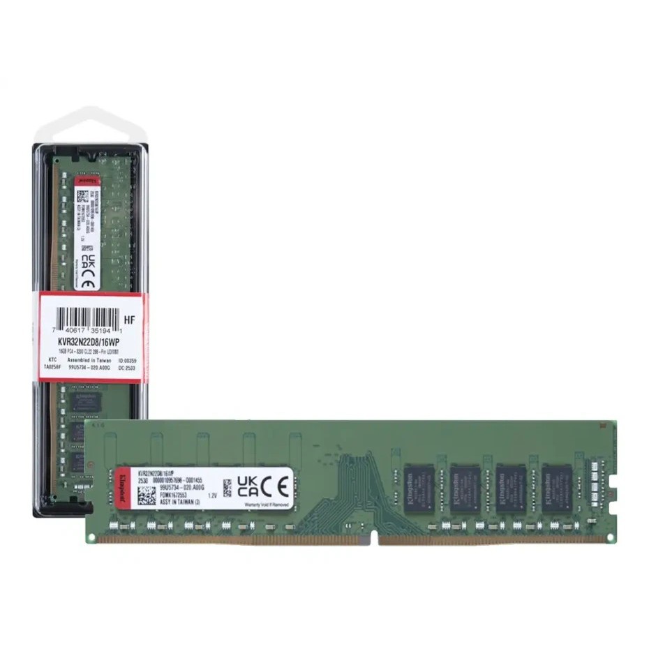 16GB RAM DDR4(3200) KINGSTON VALUE RAM (KVR32N22D8/16WP)