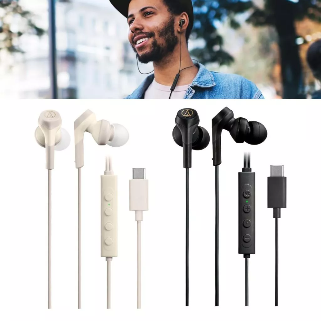 หูฟัง Type C ตัดเสียงรบกวน Audio Technica ATH CKS330NC ฟังเพลง เกม เมโทร แท้ ญี่ปุ่น ATHCKS330NC BK