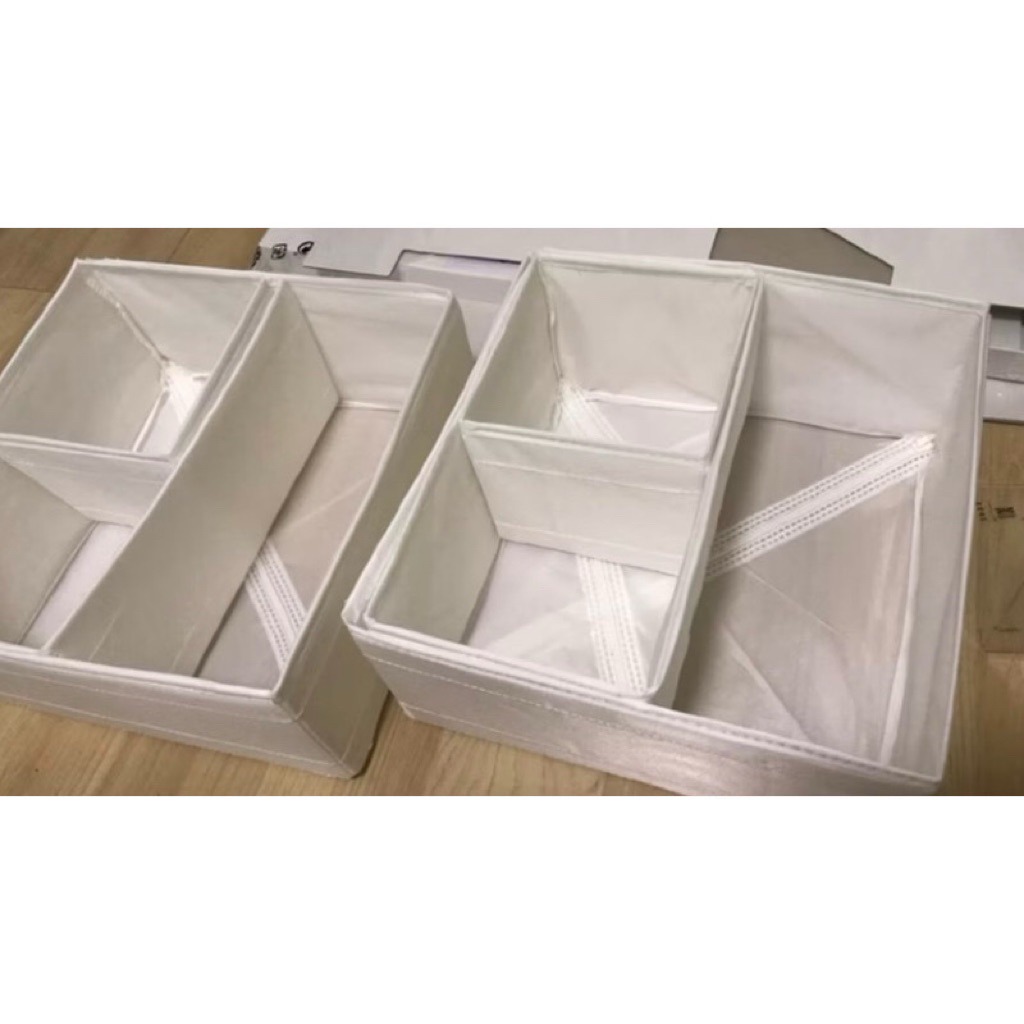 SKUBB สกุบบ์ กล่องผ้า 6 ใบ มีสีขาวและสีเทา