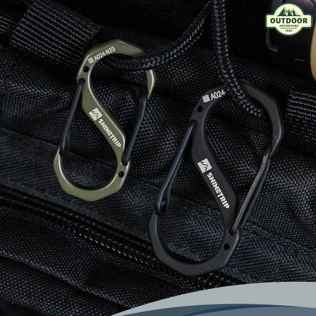 ShineTrip คาราบิเนอร์อลูมิเนียมเอนกประสงค์ tactical style buckle accessories S-Shave / D-Shave น้ำหนักเบา