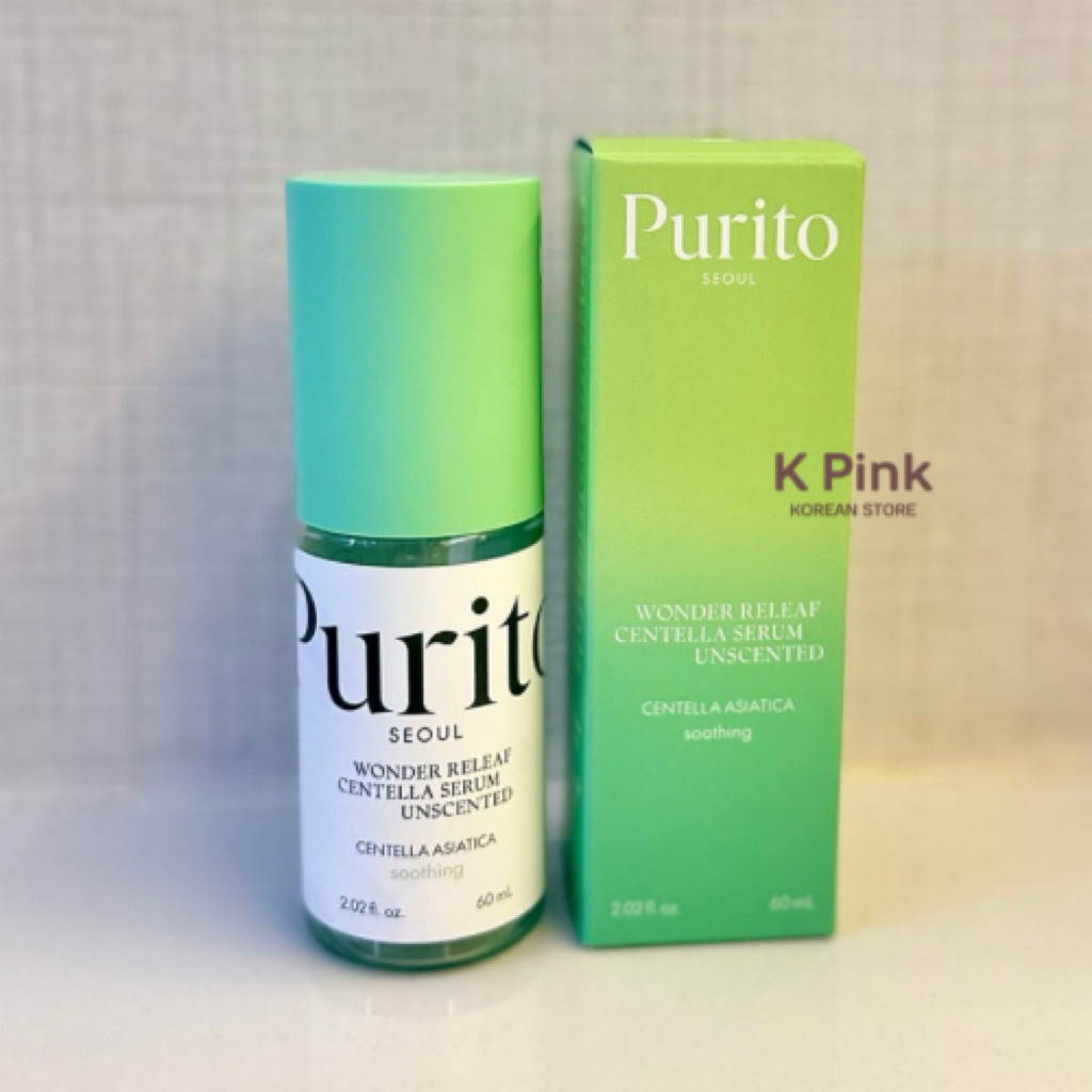 [พร้อมส่ง] Purito Seoul Wonder Releaf Centella Serum Unscented 60ml. เซรั่ม ใบบัวบก