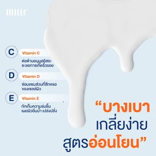 [สูตรเดิม] Mille กันแดดสูตรน้ำผสมคอลลาเจน Collagen Watery Sunscreen SPF50 PA +++ 10ml.