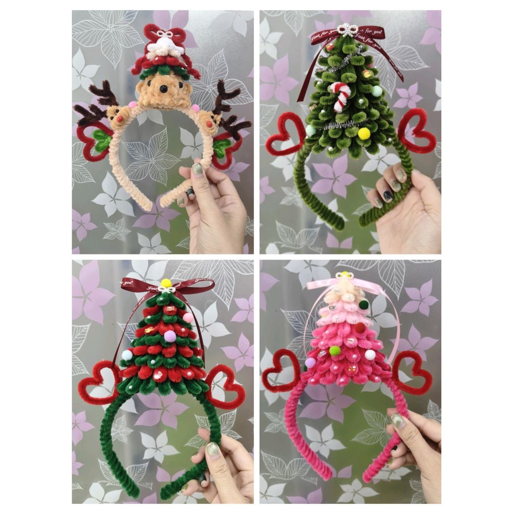 ที่คาดผมคริสมาสต์  ลวดกำมะหยี่