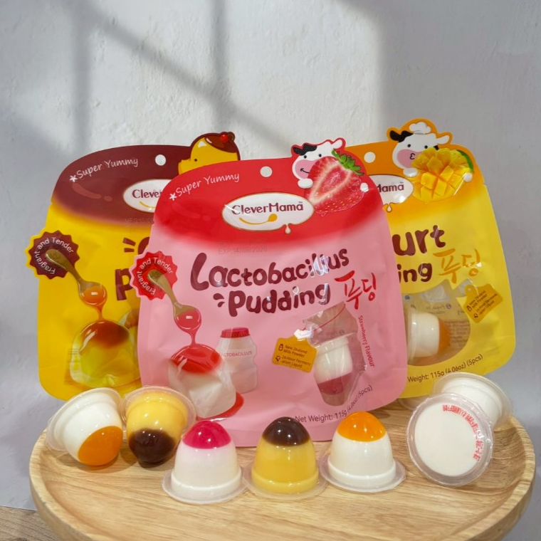 Pudding-Pukpik เยลลี่พุดดิ้งไข่ปุ๊กปิ๊ก (ออริจินอล มะม่วง สตรอว์เบอร์รี่) 115g.