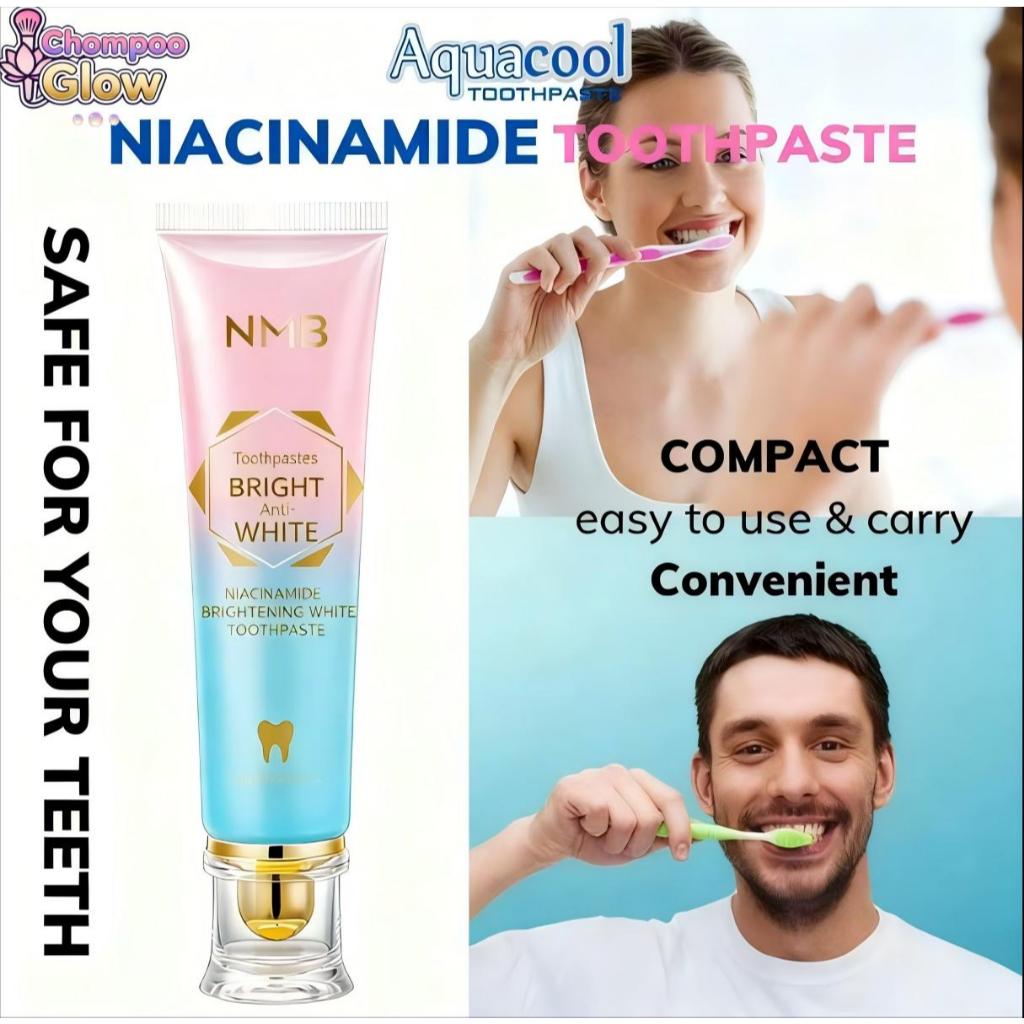 NMBtoothpaste ไนอาอาซินาไมด์ ยาสีฟันฟอกฟันขาว ลดคราบเหลือง ปากสะอาด