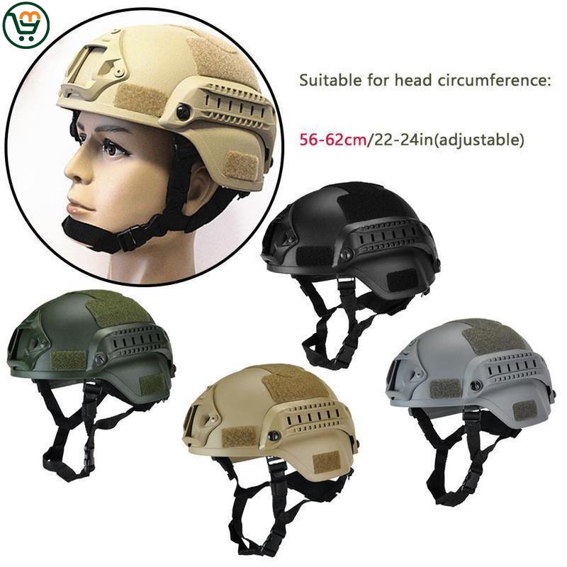 หมวกทหาร หมวกยุทธวิธี SWAT หมวก ABS พร้อมสายรัด รับประกันน้ำหนัก