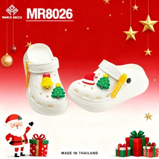 Marco Rocco รองเท้าหัวโต วันคริสต์มาส EVA กันลื่น ระบายอากาศ นุ่มใส่สบาย รองเท้าเบอร์รี่ MR8026