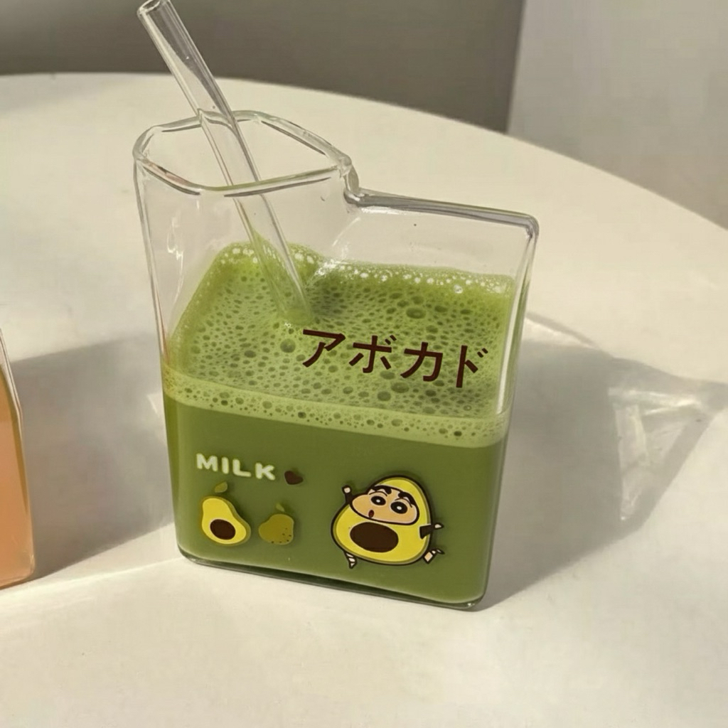 แก้วน้ำ 250 ml พร้อมหลอด แก้วสไตล์ญี่ปุ่น รูปที่ 5