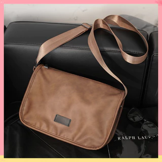 กระเป๋าสะพายข้างผู้ชาย Crossbody PU นิ่ม กันน้ำ มีช่องเยอะ