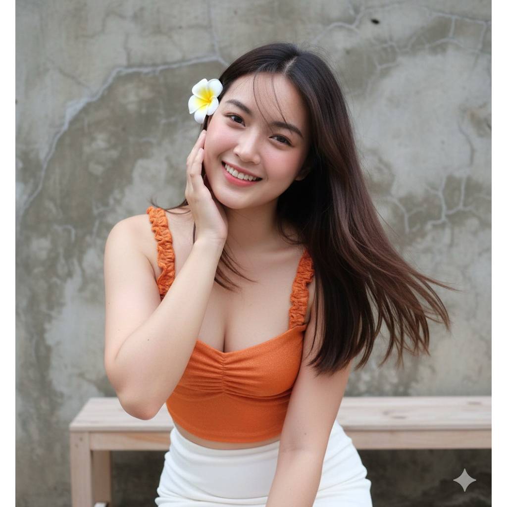 MML225☀️เสื้อสายเดี่ยว☀️แขนย่น☀️เย็บย่นอก☀️ผ้ากลิตเตอร์