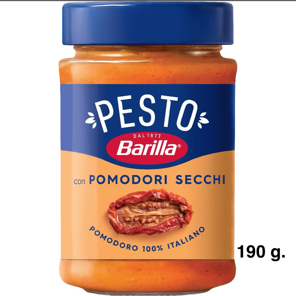 Barilla Pomodori Secchi/Rucola Pesto/Genoverse Pesto/Pedro Basilico Vegan 190g. ซอสสำหรับพาสต้า