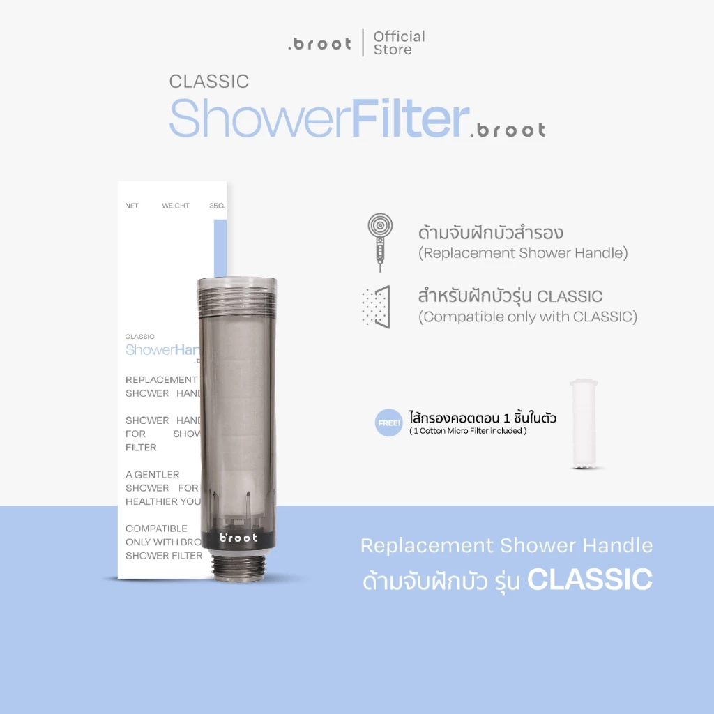 Replacement Shower Handle ด้ามฝักบัว สำหรับ Shower Filter