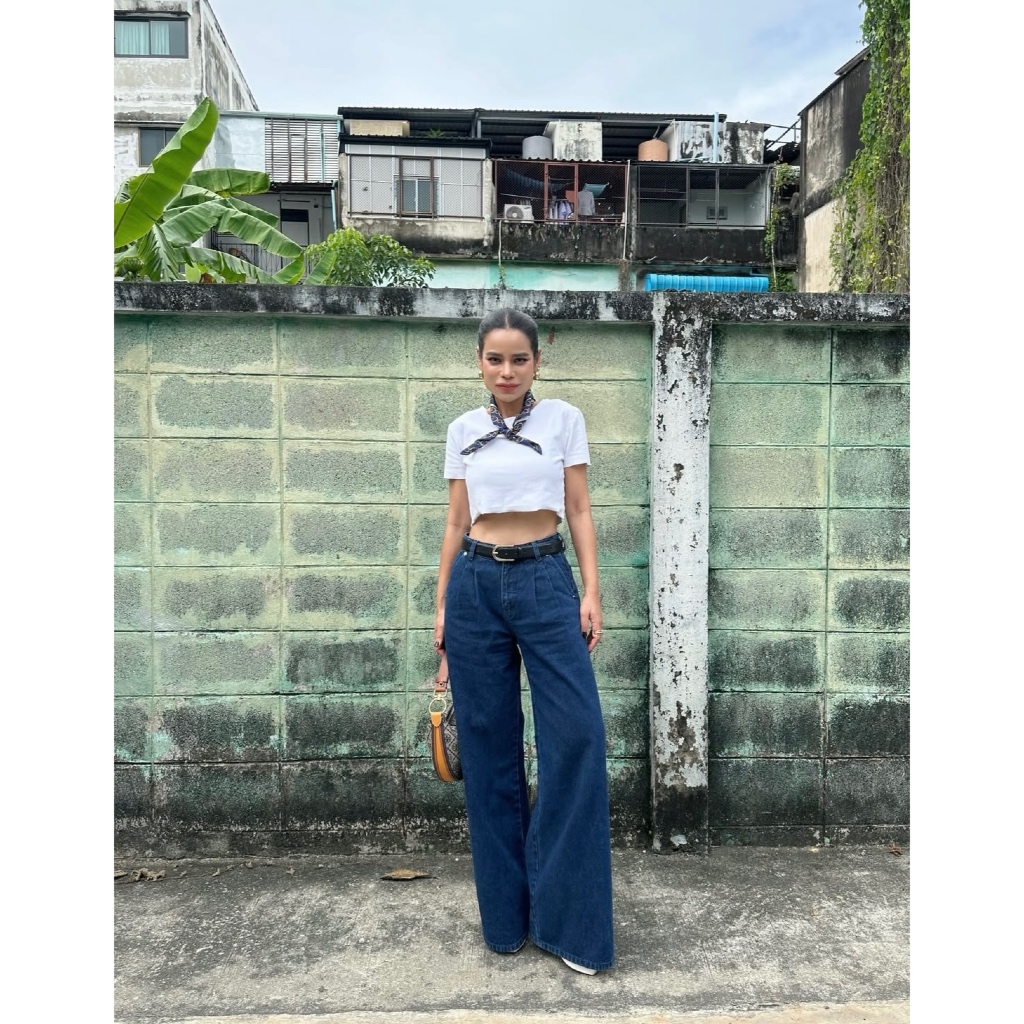 AIMER - Tailored Double Pleated Jeans กางเกงยีนส์