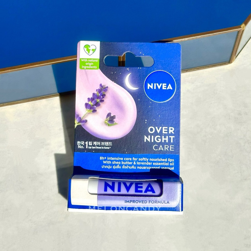 SALE🔥แท้💯% นีเวีย ลิป โอเวอร์ ไนท์ แคร์ 4.8 กรัม NIVEA Lip Over Night Care