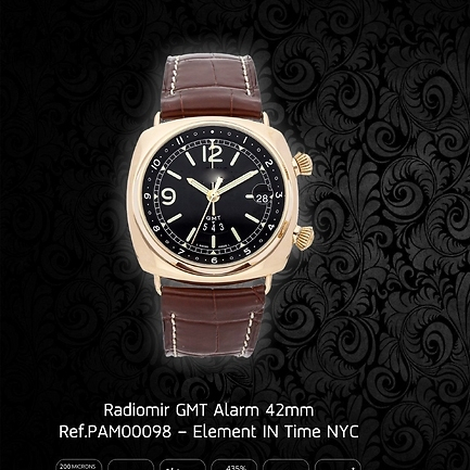 ฟิล์มกันรอยนาฬิกา Watch Protection Film สำหรับ แบรนด์ Panerai Radiomir GMT Alarm 42mm PAM00098 Eleme