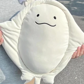 พร้อมส่ง🫐ตุ๊กตาปลากระเบนน่ารัก น้องแอบยิ้มอยู่ด้านล่าง manta ray cute doll plushy ปลากระเบน Ray fish 23254