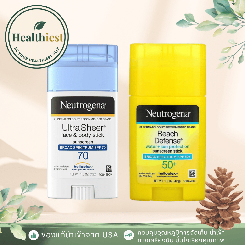 พร้อมส่ง Neutrogena Ultra Sheer Face & Body Stick กันแดด SPF70 แบบแท่ง, Sunscreen 42 g Beach