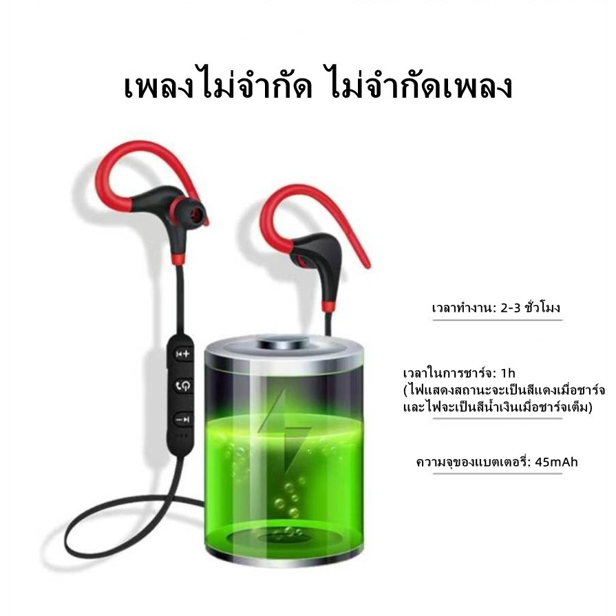 CY.หูฟังบลูทูธไร้สายกันน้ำin-ear หูฟังกีฬา Neckband sport รูปที่ 8