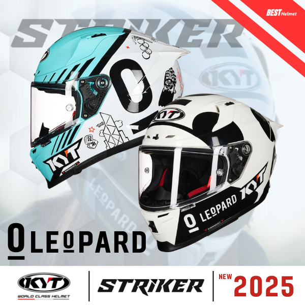 หมวกกันน็อค เต็มใบจากแบรนด์ KYT STRIKER REP. LEOPARD
