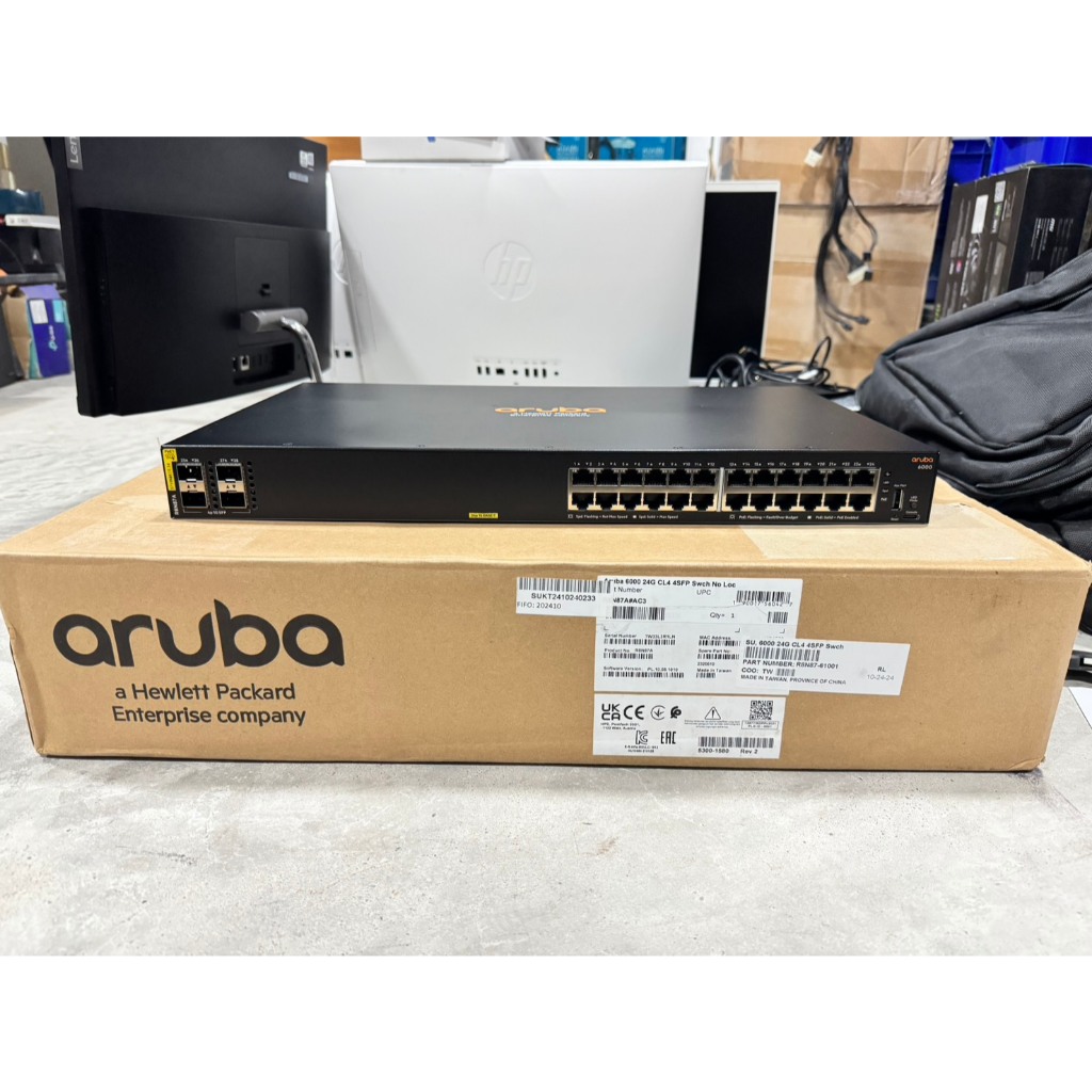 Switch Aruba 6000 R8N87A 24G Class4 PoE 4SFP 370W ของใหม่