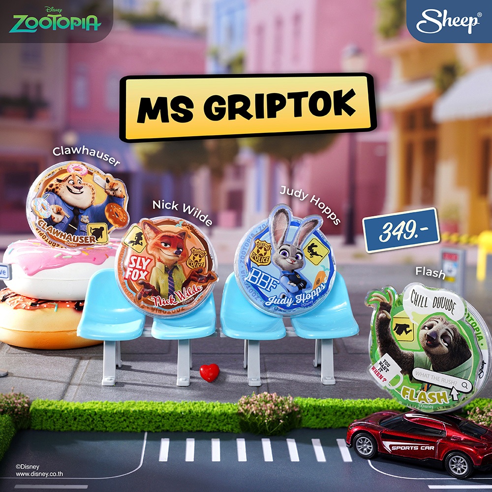 [Griptok MS Zootopia] Zootopia Collection  ที่ติดหลังโทรศัพท์ แบบแม่เหล็ก กริ๊บต็อกซูโทเปีย ใช้กับเคสมือถือที่มีแม่เหล็ก