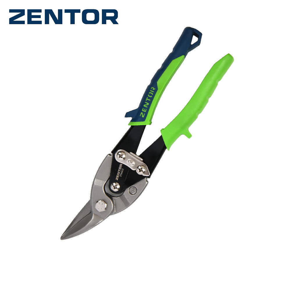 Zentor คีมตัดเหล็ก กรรไกรตัดเหล็ก แบบตรง ซ้าย-ขวา ใบมีด Cr-V ตัดได้ทุกรูปแบบ กันสนิม Aviation Shears
