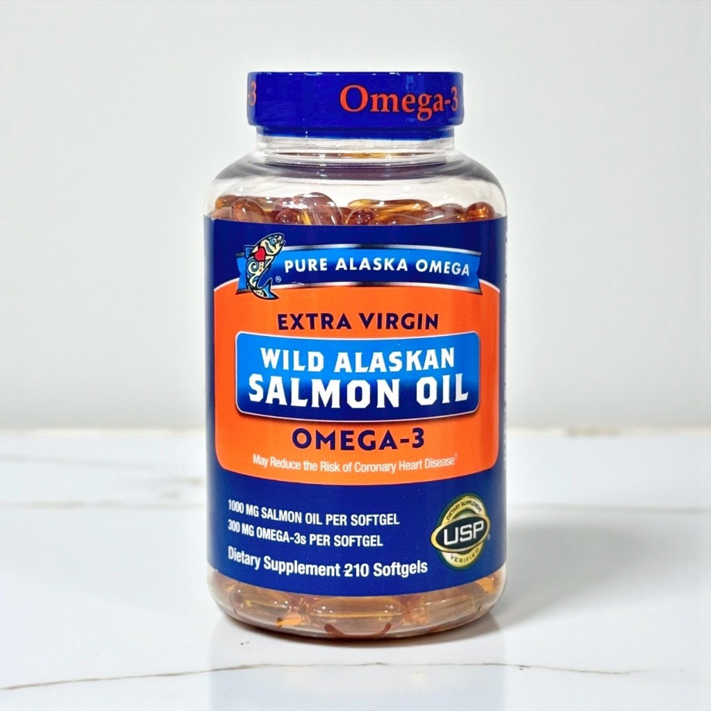 Pure Alaska Omega Wild Salmon Oil 1000 mg., 210 Softgels สกัดเย็นจากปลาธรรมชาติ (fish oil สกัดจากปลาชามอล)