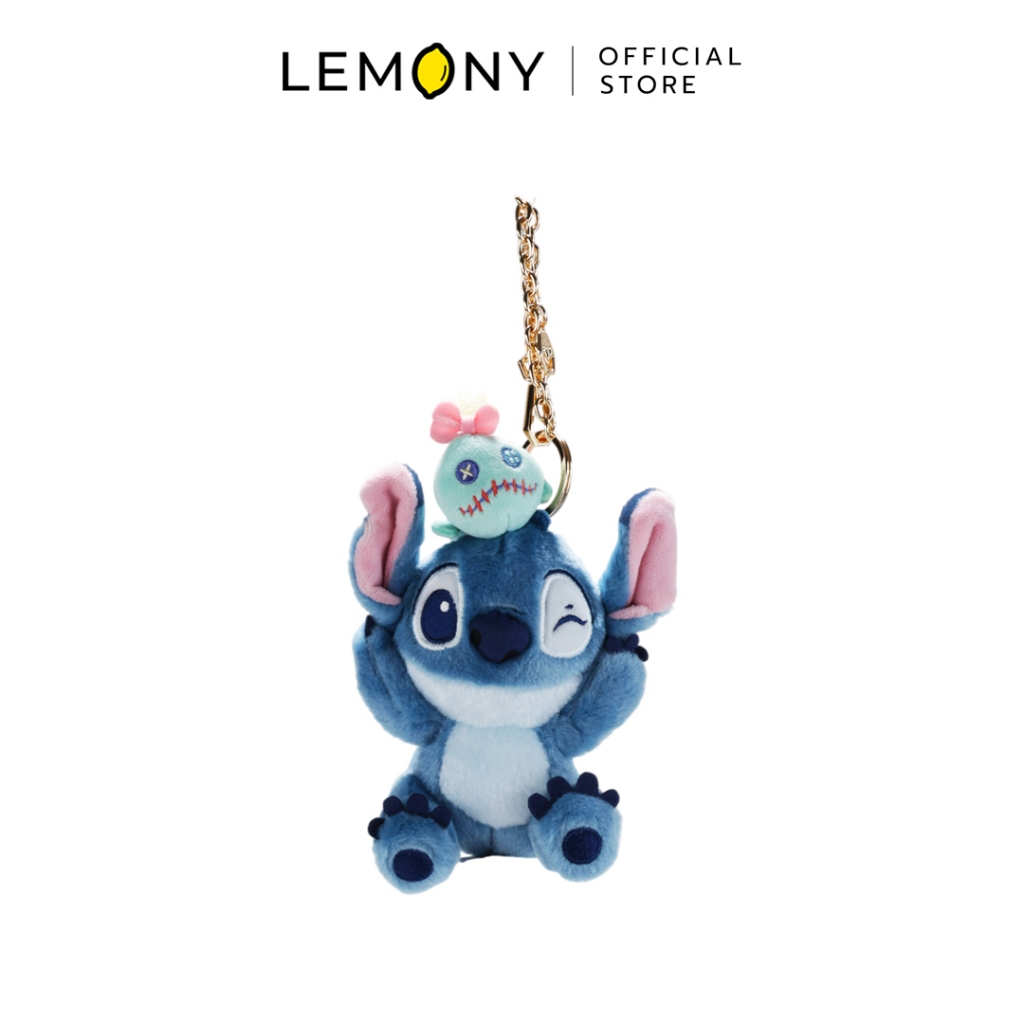 LEMONY พวงกุญแจตุ๊กตาสติทช์ ซีรีส์ Stitch Floppy ขนาด 11 ซม. Disney Lilo & Stitch Collection