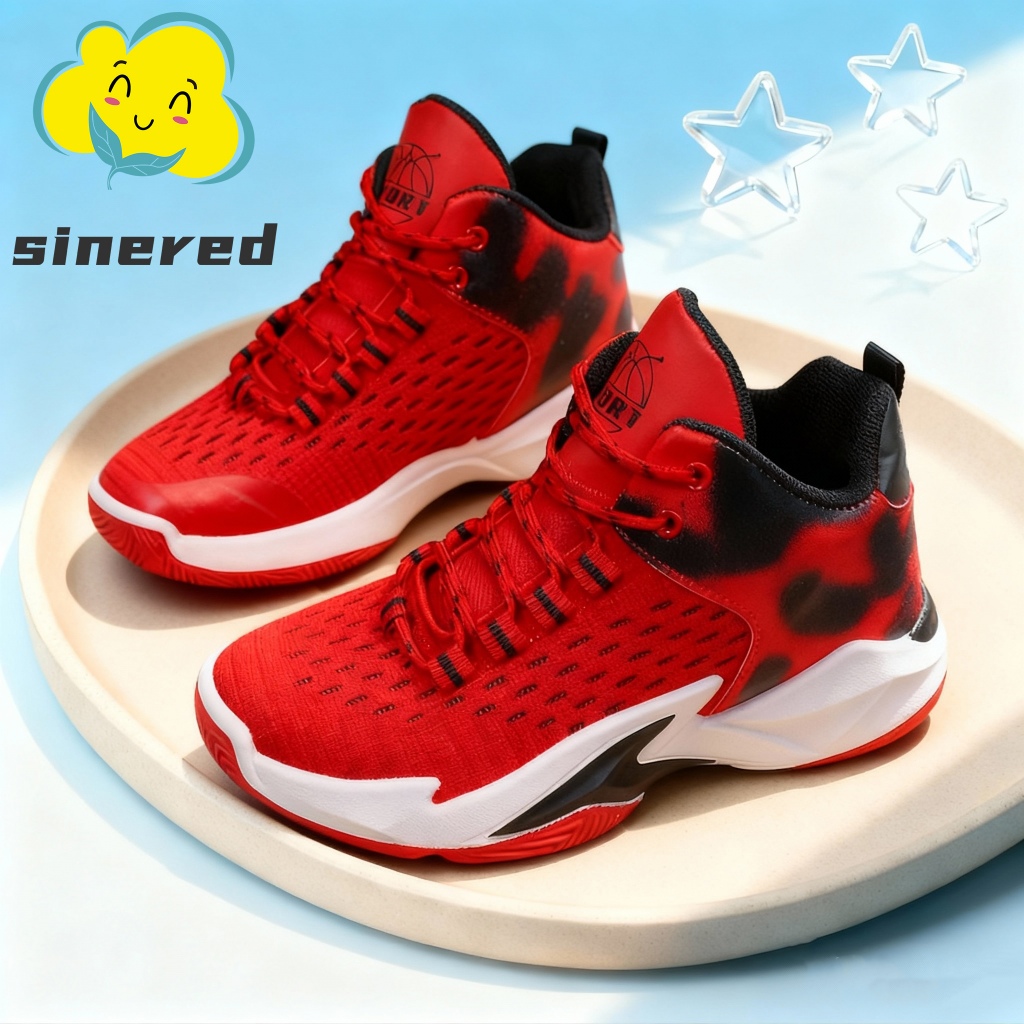 Sinered New high top new boys sports mesh breathable boy sneaker spring summer children's basketball shoes