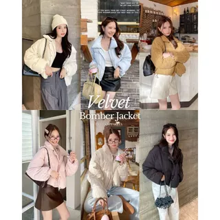 Riley.apparels - Velvet Bomber Jacket [ขนเป็ดแท้ 90%] 9115