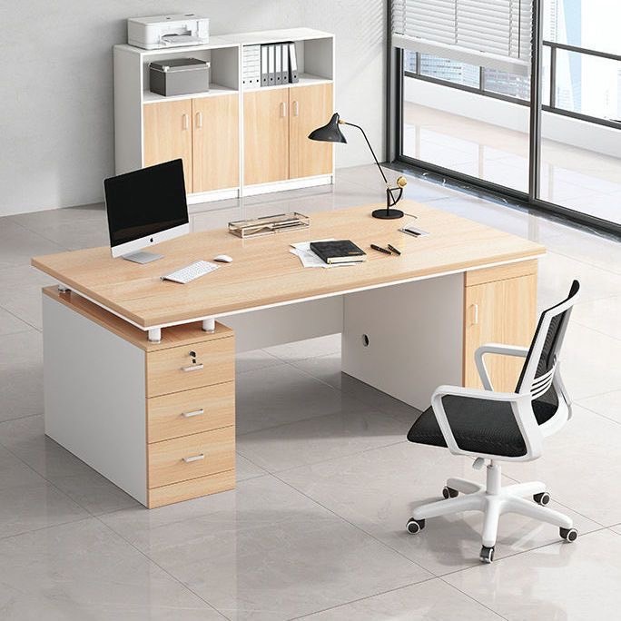 โต๊ะทำงาน โต๊ะผู้บริหาร  Computer Desk140cm มีลิ้นชักเก็บของ แข็งแรงรับน้ำหนักได้ดี