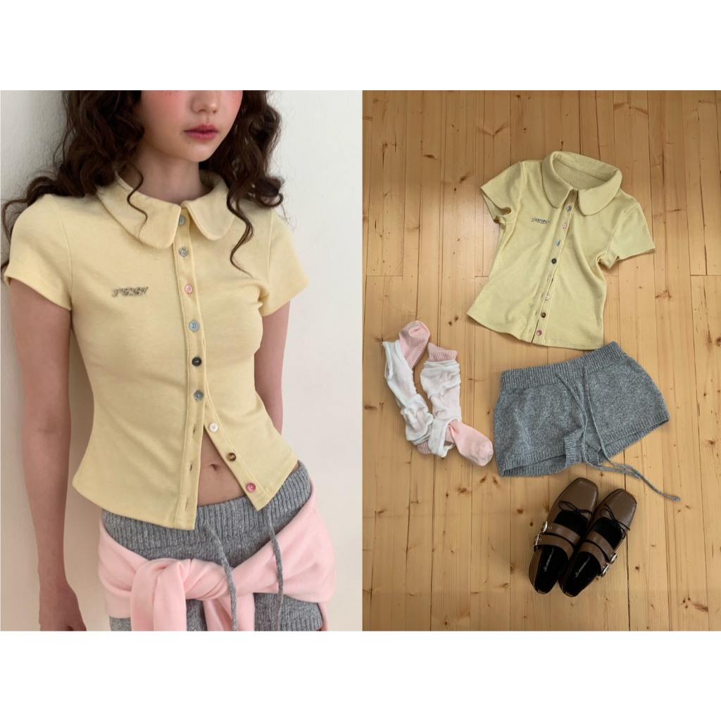 STYLIST (S-4XL) - Gaia T-Shirts-011 เสื้อคอบัวกระดุม รูปที่ 2