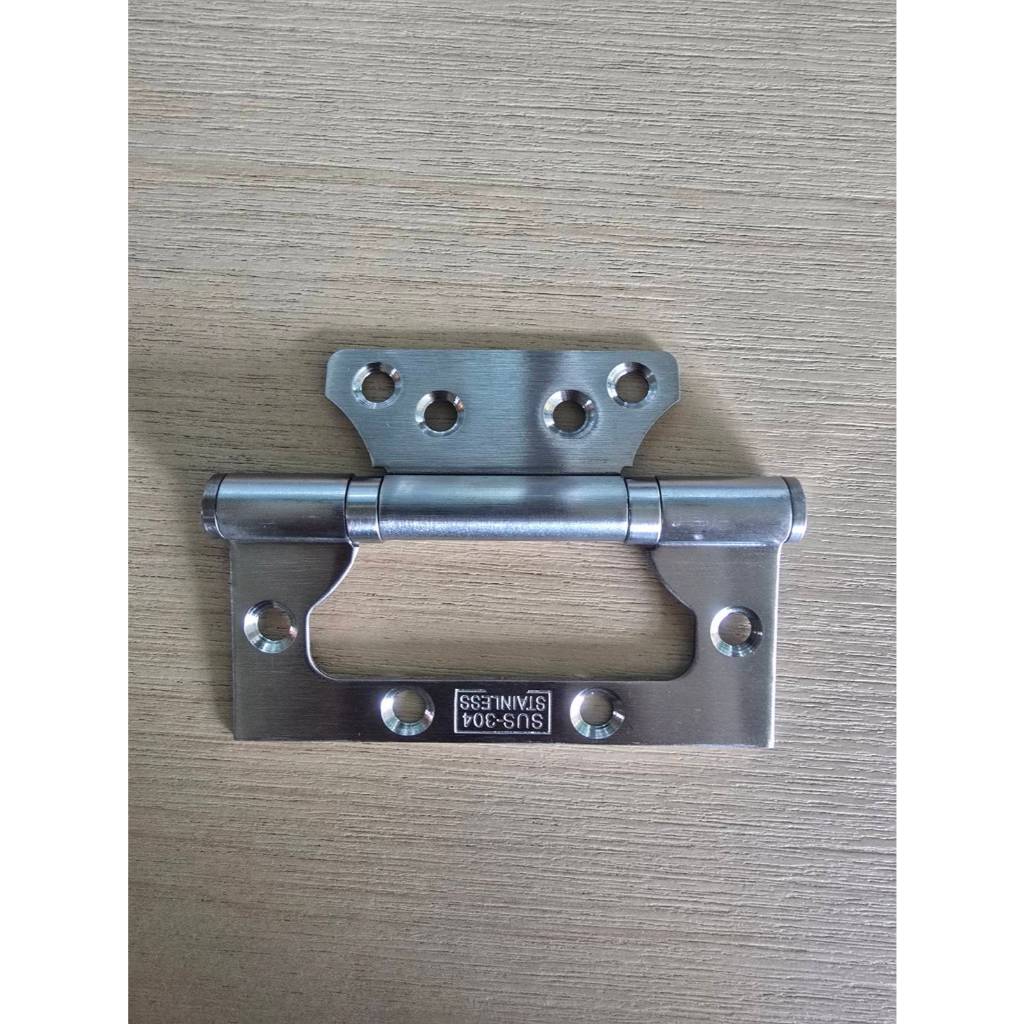 PJ LIVING บานพับประตู บานพับหน้าต่าง บานพับสแตนเลส บานพับผีเสื้อ ขนาด 4 นิ้ว  กล่อง3ชิ้น