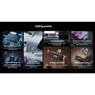 [ประกันศูนย์ไทย] FiiO Air Link Bluetooth Transmitter ชิปQualcomm QCC5181 เล่นเกม/ดูหนังความหน่วงต่ำ