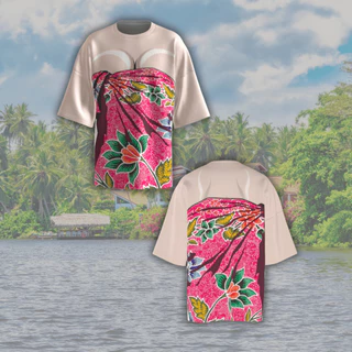 เสื้อผ้ายืด คอกลม แขนสั้น พิมพ์ลาย ผ้าถุง กระโจมอก พร้อมส่ง ไซส์ S-5XL ผ้ากีฬา ตลกๆ ฮาๆ ไม่ร้อน สงกรานต์ ตลกๆ ฮาๆ ปั่นๆ