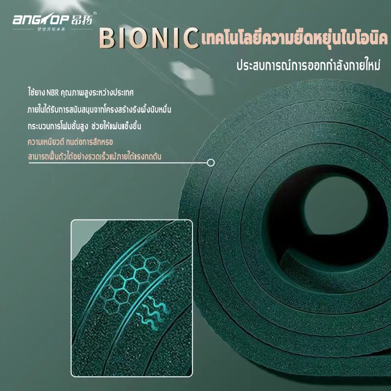 ANGTOP เสื่อโยคะ 20mm yoga mat แผ่นโยคะ NBR นุ่มมาก กันลื่น ( ชาย/หญิง ใช้ได้) เบาะโยคะ แผ่นรองโยคะ - รูปที่ 2